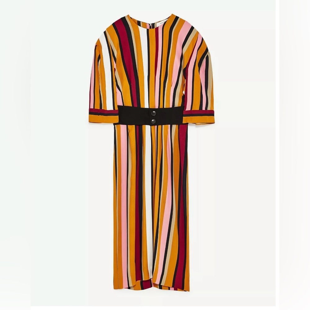 Zara Midi Striped Studio Dress - Picture 2 of 15
